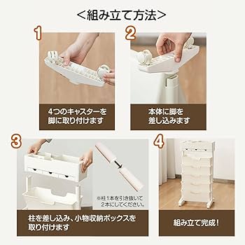 Amazon｜jiang ジアン 収納ワゴン キャスター付き ワゴン ブック